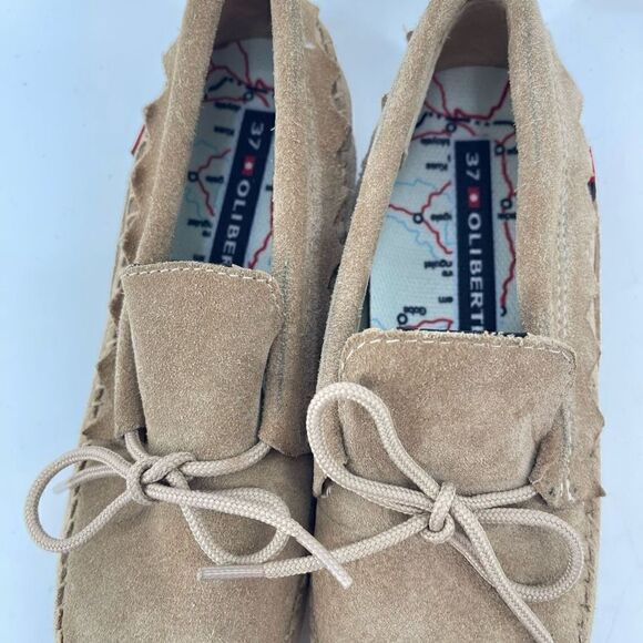 Oliberte Womens Loafer Shoes Suede Lace Up Suede Brown Size 37 - Picture 6 of 14